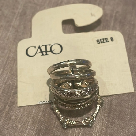 Cato 5 Stackable Rings Size 8 - Picture 1 of 5
